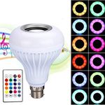 KRIKAV Portable LED White Color Music Bulb With Color Changing Feature And Bluetooth Connectivity Truely Wireless Music Bulb