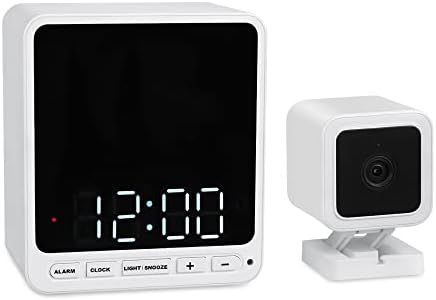 Wasserstein Alarm Clock Wyze Cam V3 Camera Case - Compatible with Wyze Cam V3 Only - Cover for Low-Key Camera Placement (White) (Wyze Camera NOT Included)