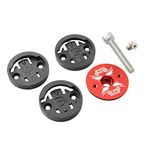 Loom Tree Bike Stem Top Cap Computer Mount Base Holder for Garmin/Bryton/Wahoo Red