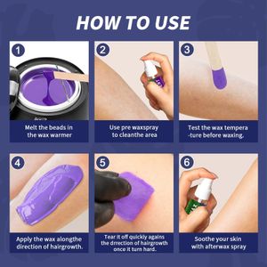 ANRUZ Waxing Kit – Hair Removal Set for Face & Body