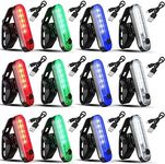 12 Pcs Battery Boat Navigation Lights Battery Powered Kayak Lights for Night Battery Operated Boat Stern Lights Led Boats Safety for Pontoon Boat,dinghy 4 Types Flashing Mode (Red, Green, White, Blue)