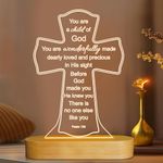 Baptism Gift for Girl Boy, Christening Gifts, Cross 3D Night Light LED Illusion Lamp,Soft Warm Lamp for Kids Bedroom Decoration, You are a Child of God