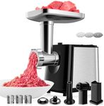 Helangel Electric Meat Grinder, 2000W Meat Mincer Machine, Professional Sausage Maker & Kubbe Kit with 3 Plates, 3 Clicer, Sausage Stuffer, Electric Grinder for Home Kitchen