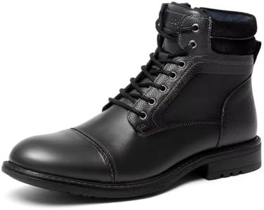 Arkbird Mens Chelsea Boots, Stylish and Comfort Leather Chukka Ankle Boots with Zipper Black 9