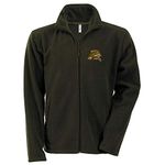 Carp Fishing Fleece Jacket with Embroidered Fish Fisherman Clothing Gift Ideas Olive