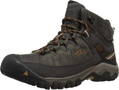 KEEN Men's Targhee 3 Mid Height Waterproof Hiking Boots, Black Olive/Golden Brown, 11