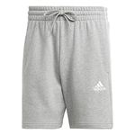 adidas Men's Essentials French Terry Shorts, Medium Grey Heather, L