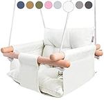 CaTeam - Canvas Baby Swing, Wooden 
