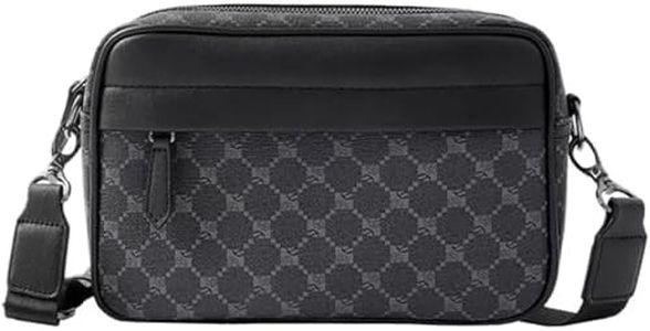 Hjkiopc Sacs bandoulière homme,Sacoche Bandouliere Multifonctionnel,Sac à Bandoulière vintage shoulder pour homme,Sacs business,petit Étanche loisirs sac à dos,pour le travail,les voyages (Noir)