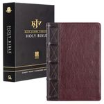 Two-tone Brown and Blue Full Grain Leather Giant Print King James Version Bible with Thumb Indexing