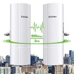 Gigabit Wireless Bridge, AdaLov Point to Point/Multipoint WiFi Bridges, 5.8G High Speed Outdoor CPE with 100/1000Mbps LAN Port, 3KM Long Range Wireless Ethernet Bridge with 16dBi High-Gain Antenna