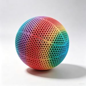 Yurlidar 3D-Printed Airless Basketball,Official Size 7 No Pump Needed High Bounce and Quiet Basketballer Training and Dribbling Indoor Outdoor