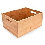 Prosumer's Choice Bamboo Storage Box - Bamboo Box Storage for Kitchen, Living Room, Bathroom, Office - Arts & Crafts Container Caddy Basket - Home Decor & Organization Accessories