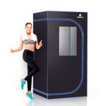 Golden Wave Portable Sauna Tent, Foldable Full Body Steam Sauna, Indoor Steam Room for Detox, Relaxation, Personal Home Spa with Sauna Chair (Steamer Not Included, Black, 71"X35.4"X35.4")