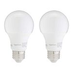 Amazon Basics 75W Equivalent, Daylight, Non-Dimmable, 10,000 Hour Lifetime, A19 LED Light Bulb | 2-Pack