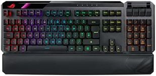 ASUS ROG Claymore II 100% / 80% TKL Wireless RGB Modular Gaming Keyboard, ROG RX Red Switches, PBT Doubleshot Keycaps, Detachable Numpad, Wrist Rest, Media Controls, USB Passthrough-Black, UK Layout
