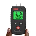 Wintact Pocket Wood Moisture Meter, Pin Type Water Leak Detector, Digital Moisture Tester for Lumber, Firewood, Walls, Drywall, Paper, Brick, Concrete Building Material Black