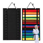 CMANLNYK 12 Belts Karate Belts Display Rack - Martial Arts Belt Display Holder Belt Hanger Taekwondo Belt Organizer, Equipment for Taekwondo Coaches Students Enthusiasts Adults Teens Kids (No Belts)