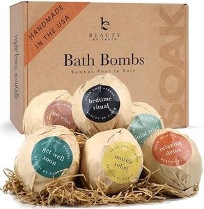 Bath Bomb Gift Set - USA Made with Natural & Organic Ingredients, Relaxing Gifts for Women & Men, Spa Gifts & Stocking Stuffers for Women, Luxury Gift Ideas, Bath Bombs for Wife & Kids