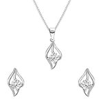 GIVA 925 Silver Anushka Sharma Silver Falling Dew Set | Gifts for Girlfriend, Gifts for Women and Girls | With Certificate of Authenticity and 925 Stamp | 6 Months Warranty*