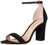 Madden Girl Women's Bella Heeled Sandal, Black Fabric, 10