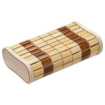 Navaris Bamboo Sauna Neck Rest - Wooden Wood Pillow for Relaxing Home Gym Saunas Spa Spas Steam Rooms - Sauna Accessory - 13.6" x 8" x 4"