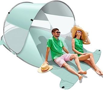 Beach Tent, Large Automatic Instant Pop Up Beach Shade, UPF 50+ Portable Sun Shelter Anti UV Beach Umbrella Baby Tent with Carrying Bag Fit for 2 Person