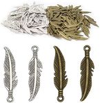 200 Pcs Craft Supplies Dream Catcher Feather Charms Pendants for Jewelry Making Findings Accessory for DIY Bracelet Necklace