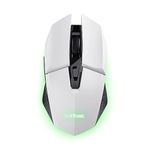 Trust Gaming GXT 110W Felox Rechargeable Wireless Gaming Mouse, 80h Playtime, 800-4800 DPI, Multicolour LED Lighting, 6 Buttons, RGB Computer Mouse for PC, Laptop, Windows - White