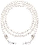 Vin beauty Pearl Glasses Chain, Pearl Eyeglass Chain, Beaded Eyeglass Chain Sunglasses Holder Strap, Eye Glass Holders Necklaces, Pearl Masks Chian for Women
