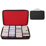 RHCOM Large Card Storage Case Holds up to 3000+ Cards, Compatible with MTG Cards.Also suitable for Football Basketball Sport Card.Playing Card Travel Carrying Box Comes with Adjustable Shoulder Strap.