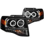 Anzo USA 111113 Ford Expedition Black Clear Projector With Amber Headlight Assembly - (Sold in Pairs)