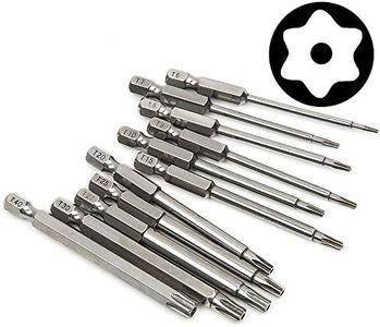 Yakamoz Torx Head Screw Driver Bit Set, 11 Pcs Magnetic T6-T40 Security Tamper Proof Star 6 Point Screwdriver Drill Bits Tools with 1/4 Inch Hex Shank | 3 Inch/ 75mm Length