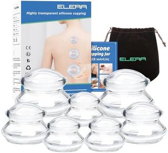 ELERA Silicone Cupping Theraphy Set, Professionally Chinese Massage Cups for Cupping Therapy and Cellulite Reduction (7 Cups)