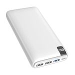 A ADDTOP Portable Charger Power Bank - 26800mAh Massive Capacity 22.5W Fast Charging Power Bank 20W PD USB C External Battery Pack with 4 Outputs and LCD Display for Smartphone, Tablets