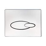 KOHLER DROPLET Mechanical Dual-flush Faceplate in Polished Chrome color compatible with Kohler Mechanical in-wall tank or cistern tank