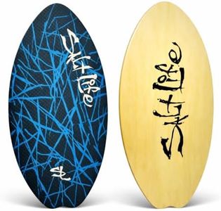 SALT LIFE Wooden Skimboard for Beach Skimming, High-Gloss Coated Wood Skim Board with EVA Traction Pad, Beginner-Friendly for Kids, Teens & Adults, Available in 39/41in