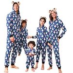 UNICLOUND Family Christmas Onesie's Matching Set, Ugly Graphics Nightwear Before Christmas One Piece Pyajamas Comfy Loungewear for Women Men Couples Jammies Party Gift(E321, Unisex Kids, 7-8 Years)