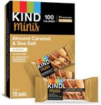 KIND Minis, Caramel Almond & Sea Salt, Gluten Free, 100 Calories, Low Sugar, 20 Grams, 10 Count