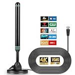 TV Antenna， TV Antenna Indoor, HD Antenna for Smart TV and All TV,TV Antenna for Local Channels,Support 4K 1080p with Signal Booster Antenna TV Digital HD Indoor & Outdoor- 15FT Coax HDTV Cable