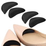 WINDSELL Soft Shoe Fillers For Women Men, Shoe Filler Inserts, Adjustable Shoe Filler, Reusable Insoles For Women, Shoes Size Reducer, Shoe Tightener Pads For Loose Shoes Toe Filler (Black- 2 Pair)