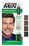 Just For Men Original Formula Dark Brown Black Hair Dye, Targets Only The Grey Hairs, Restoring The Original Colour For a Natural Look – H45