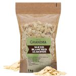 Chandra Whole Foods - Almond Flakes 1KG – Blanched & Sliced Almond Slivers for Snacking, Sweet Baking & Savoury Cooking - Gluten-Free Keto Almond Flakes, Rich in Protein & Vitamins