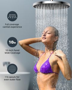 Hibbent 10-Inch Rainfall Shower Head – Chrome Finish
