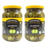 Hugo Reitzel Sliced Jalapenos, 500g | Pack of 2 | Taste Great with Many ways, Use in American & Mexican Cusinies, Burrito, Tacos, Casserole and Pizza, burger and Sandwich