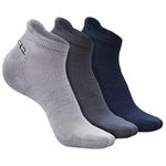 HEELIUM Bamboo Socks For Men | Ankle Length | Odour-Free & Breathable | Padded Base & Anti-Bacterial | 3X Softer Than Cotton Socks, Multicolor