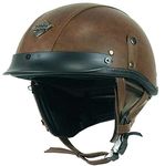 Unisex Adult Half Open-Face Motorcycle Helmet Vintage Motorbike Helmets Retro Half Helmet for Scooter Moped Baseball Cap Men and Women Street Cruiser DOT Certified Helmet brown,L