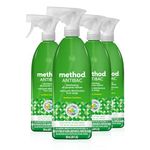 Method Antibacterial All-Purpose Cleaner Spray, Disinfectant Spray Perfect for Most Counters, Tiles, Stone, and Surfaces, Kitchen and Home Essentials, Bamboo Scent, 828 mL Spray Bottles, 4 Pack, Clear