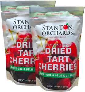 Stanton Orchards Dried Tart Cherries | Montmorency Dried Tart Cherries | 16 oz Bag |100% Natural | Delicious Taste | Antioxidant Rich | Gluten-Free | GMO Free | Packed in a Resealable Pouch - 2 Pack