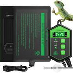 VIVOSUN 8x12 Inch Upgrade Reptile Heat Mat and Digital Thermostat Combo